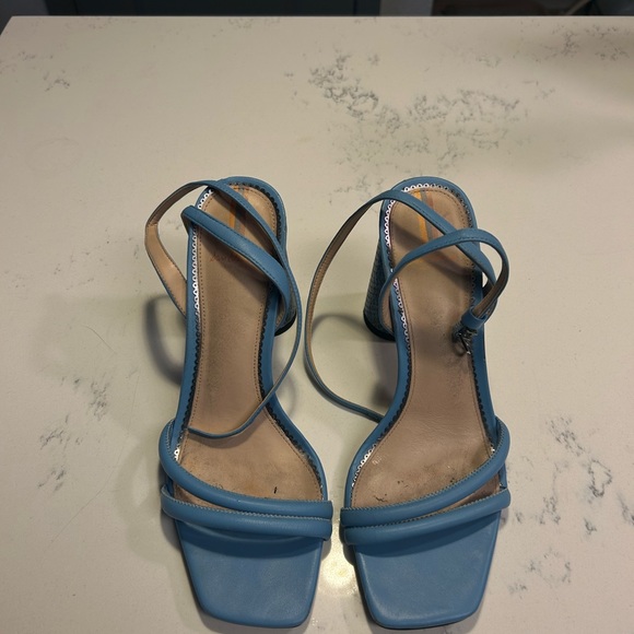 Sam Edelman Kia Block Heel Blue Sandal - Picture 2 of 2